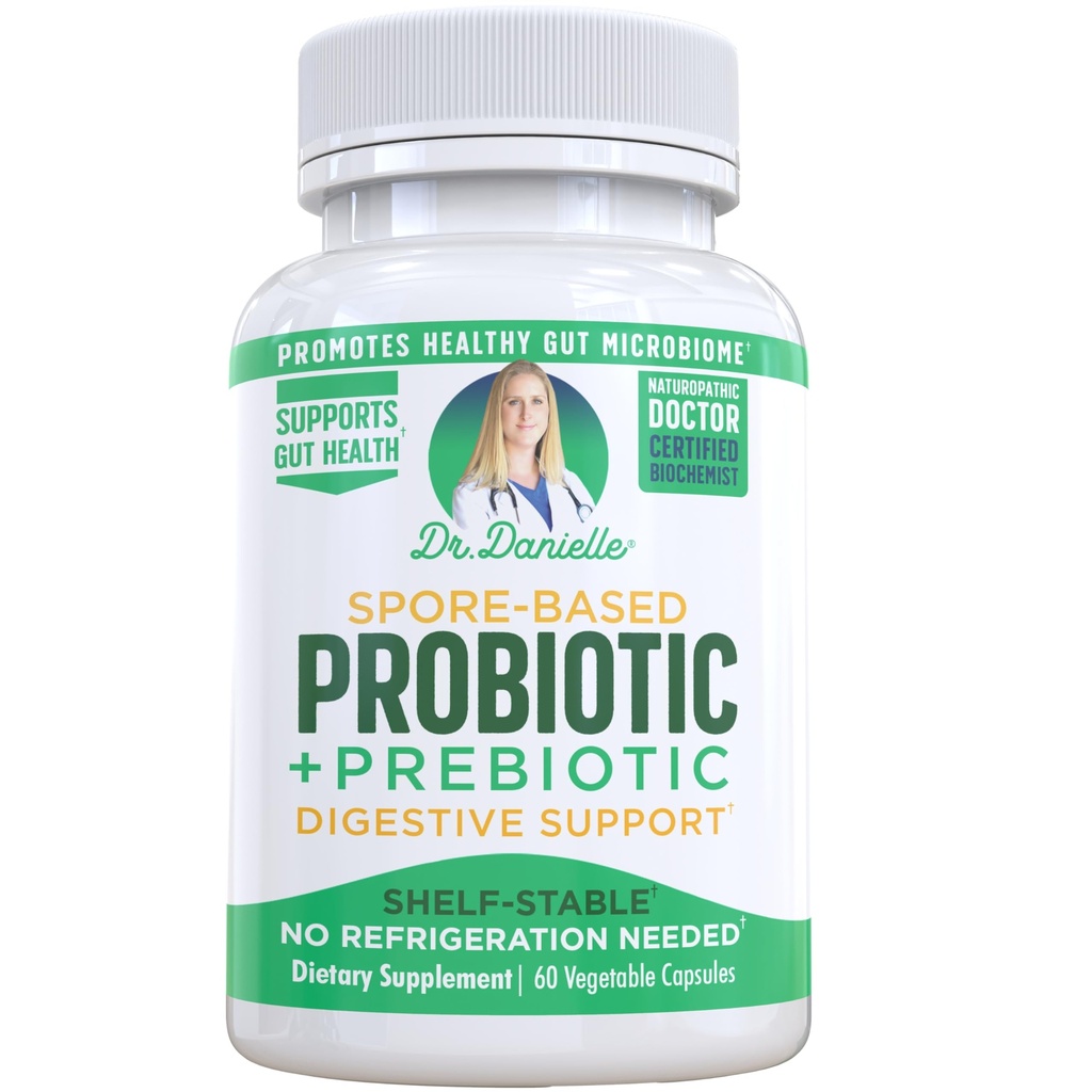 Dr. Danielle Probiotic - Probiotics for Women and Men, Erwachsene von Dr. Danielle - Shelf Stable Probiotic Supplement - No Refrigeration Needary - Bacillus - 60 Kapseln