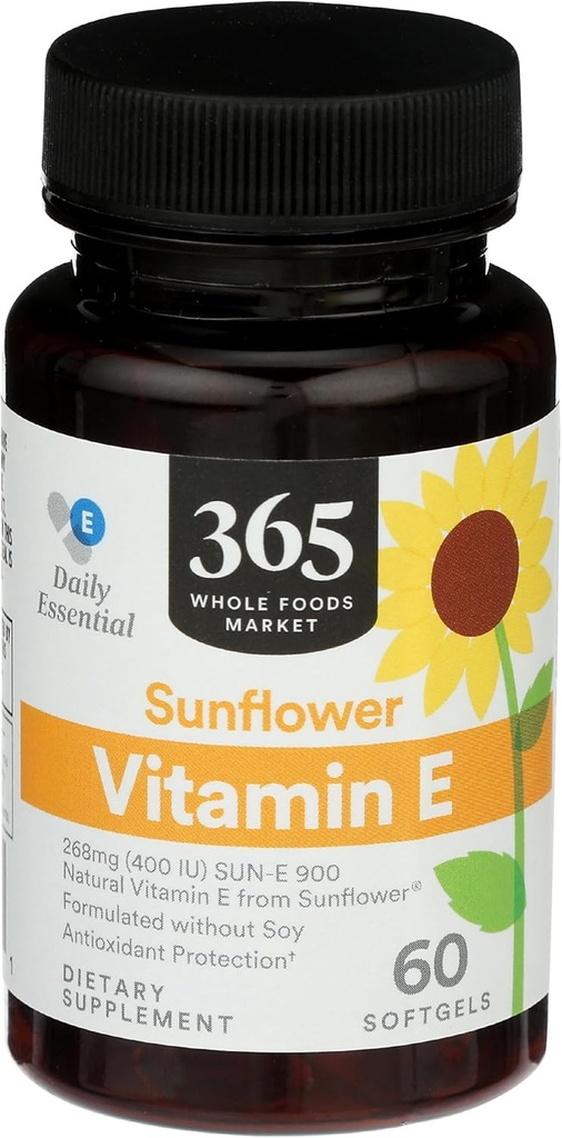 365 von Whole Foods Market, Sonnenblume Vitamin E, 60 ct