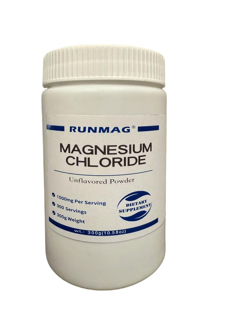 Chlorure de magnésium naturel en poudre, qualité alimentaire 300g(10,58oz)/bouteille