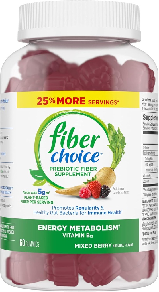 Fiber Choice 5g Gummis, Mischbeere, 60ct | Von dem Hersteller deaktiviert