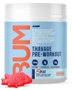 RAW Pre Workout Powder, Thavage (5 Peat, Red Gummy) - Chris Bumstead Sports Nutrition Supplement for Men & Women - Cbum Pre Workout für Arbeiten, Hydration, Mental Focus & Energy - 40 Servietten