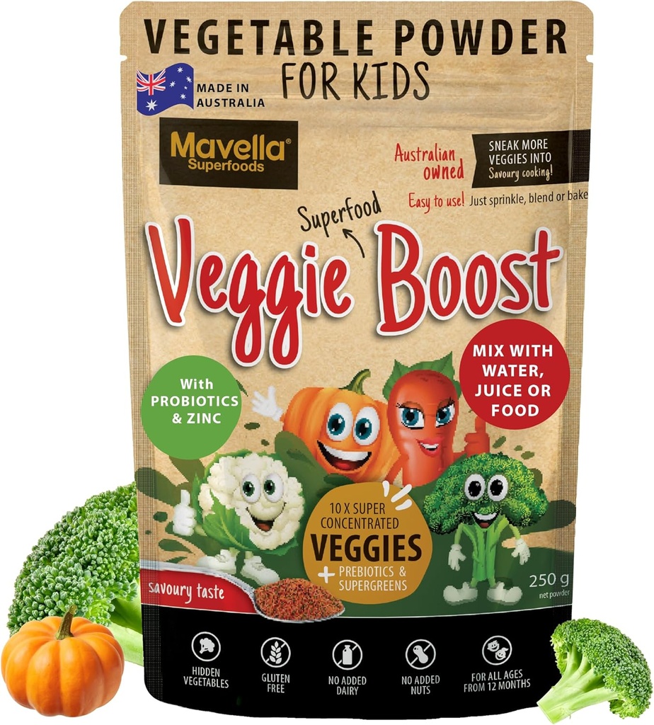 Vegetable Powder for Kids Veggie Boost Probiotics Fasern Super Greens Pea Protein Nutritious Supplement Aromatisiert 8.82oz (250g)