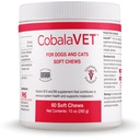 CobalaVet Vitamin B12 & B9 für kleine Hunde & Katzen - Unterstützt das Nervöse System, Gehirnfunktion, Immunabwehr und Zellwachstum - Blutzellbildung - Stoffwechselweg - 60 Weiche Kauen