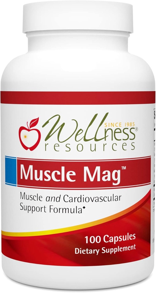 Mag musculaire - Formule de magnésium hautement absorbante pour la santé musculaire - avec le malate de magnésium et le glycinate (100 capsules)