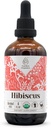 Hibiscus USDA Extrait sans alcool biologique , supplément diététique, teinture haute puissance , naturel certifié Hibiscus biologique (Hibiscus Sabdariffa) Fleur séchée (4 oz)