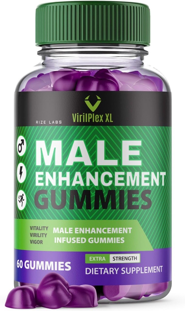 VirilPlex XL Male Performance Gummis, Premium-Formel für Gesundheit und Wohlbefinden, VirilPlex XL für Männer Gummys Spitzenleistung Vorteile liefern, VirilPlexXL Gomitas (60 Gummi)