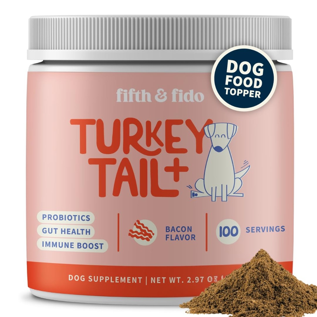 Tuile de dinde pour chiens – Traitement des lipomes pour chiens – Supplément de champignons pour les lumps et les buses - Détachant de la verrue pour chiens - Poudre de champignons probiotiques pour chiens