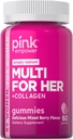 PINK Multivitamin Gummi für Damen | Non-GMO & Gluten Free | Plus Collagen & Biotin | Gemischte Beeren Geschmack