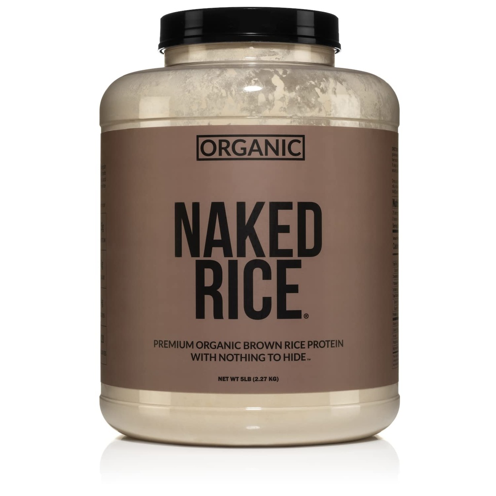 Naked Rice - Bio Brown Rice Protein Powder - Vegan Protein Powder - 5Lb Bulk, GMO Free, Gluten Free & Soy Free. Pflanzenbasiertes Protein, keine künstlichen Inhaltsstoffe - 76 Servierungen