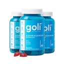Goli Ashwagandha & Vitamine D Gummy - 180 Compte - Berry mixte, KSM-66, végétalien, à base de plantes, sans OGM, sans gluten et sans gélatine. Restaurer. Détendez-vous, pack de 3