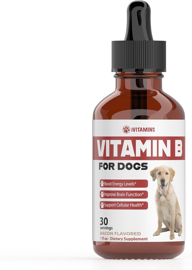 Vitamin B für Hunde | Vitamin B Complex für Hunde | Vitamin B12 für Hunde | Hunde Vitamine | B12 Vitamine für Hunde | Vitamin B Hundeergänzungsmittel | B Complex für Hunde | B12 für Hunde | Do1 fl oz: Bacon Flavor