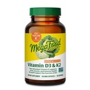 MegaFood Vitamin D3 5000 IU (125 mcg) - Vegetarische Ergänzungen mit Vitamin D3 K2 - Unterstützt Knochen, Zähne, Muskeln & Immune Gesundheit - Zertifizierte Non-GMO - 120 Mini Kapseln, 120 Portionen