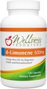 Wellness Ressourcen High Potency d-Limonen Kapseln 500mg, 120 Kapseln - Orange Peel Extrakt für Verdauungsgesundheit, Sodbrennen, Säure Reflux, Entgiftung
