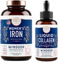 BOTANICAUX WINDSOR Collagène liquide et fer pour les femmes Beaty et Wellness Bundle