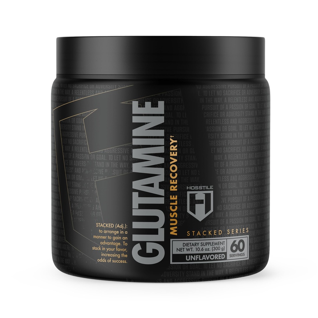 HOSSTILE Glutamin, Fermented L Glutamine Pulver für Männer und Frauen, verbessern Muskel-Recovery, Unterstützung Proteinsynthese, Post Workout Recovery Drink, Unflavored, 60 Portionen
