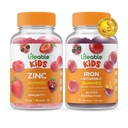 Lebensfähige Zink Kinder + Eisen & Vitamin C Kinder, Gummi Bundle - Große Verkostung, Vitamin-Ergänzung, Glutenfrei, GMO frei, Kaugummi