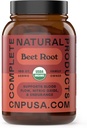 Capsules de racines de betteraves biologiques 620mg.100 Count.