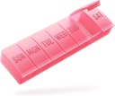 Barhon Pill Organizer Große, Wöchentliche Medizin Pill Organizer, 7 Tage Pillen Box Fall Reisen für große Vitamin-Ergänzungen Fischöl, Rot