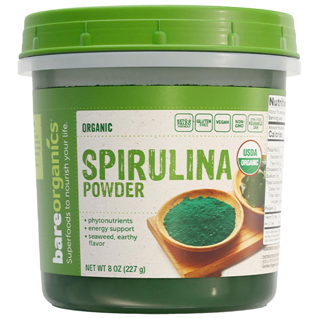 Poudre de SPRIULINA (Raw - Organique), 8 onces (paquet de 1)