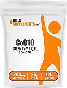 BulkSupplements.com Coenzyme Q10 poudre - Coenzyme Q10 200mg supplément, supplément nutritionnel - sans gluten, 200mg par portion, 25g (0,88 oz) (paquet de 1)