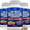 NEU AGE Silica Sea Moss, Black Seed Oil, Ashwagandha, Turmeric, Bladderwrack, Burdock - mit Manuka, Honey Dandelion, ACV Black Pepper Gluten Free