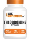 BulkSupplements.com Theobromine Kapseln - Theobromine Supplement, Nootropic Supplement, Theobromine 400mg - Brain & Energy Support - Glutenfrei, 1 Kapsel pro Servierung, 180 Kapseln