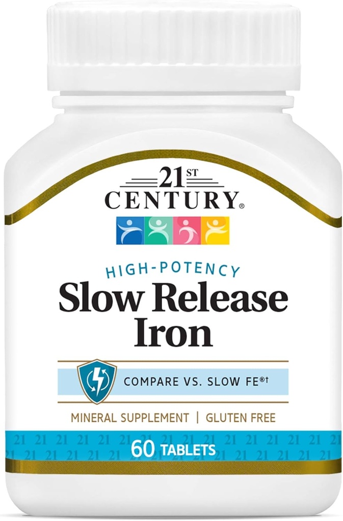 21. Jahrhundert B 12 2500 mcg 110 Count & Slow Release Iron 60 Count