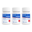 MAJOR Ferosul - Eisensulfat 325mg Tabletten mit 65mg elementarem Eisen - Eisen Beilage für Damen, Herren - Rot - 100 Tabletten (3 Packung)