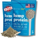Hanfprotein Pulver | 20G Pflanzenprotein Pro Servieren | Alle natürlichen Faser Eisen Kalium Magnesium Omega 3 6 9 | Hemp Seeds Superfood | Vegan Gluten Free Kosher Keto (14.8 oz - Paket von 2)