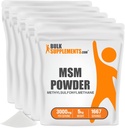 BulkSupplements.com MSM Powder - Methylsulfonylmethan, MSM Supplement - MSM Pure Powder, MSM 3000mg - für Gelenkgesundheit, Glutenfrei, 3000mg pro Servierung, 5kg (11 lbs) (Pack mit 5)