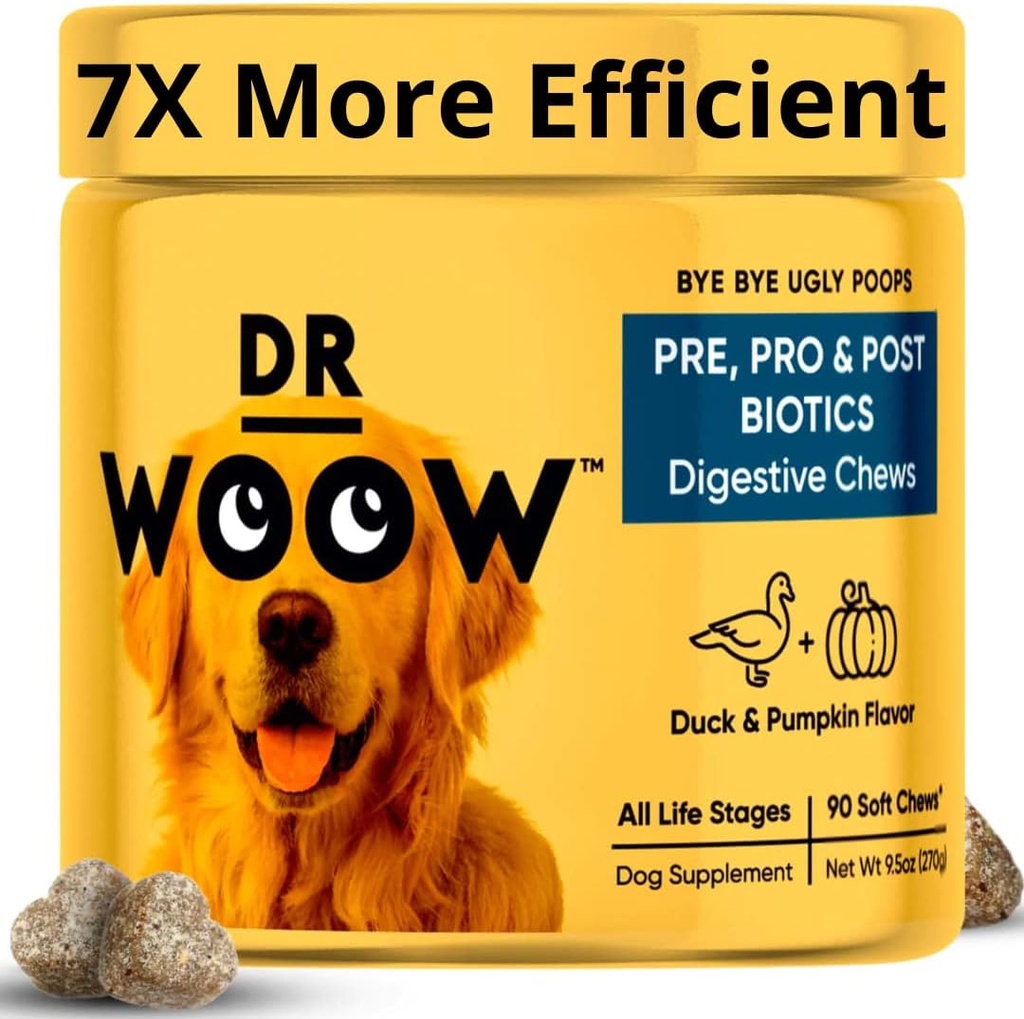 Probiotics for Dogs, Pet Dog Probiotics and Digestive Enzymes, Duck & Kürbis Flavor Dog Probiotic Supplements, Dog Vitamins Dog Probiotic Chews and Prebiotics for Dogs, Dog Gas Relief