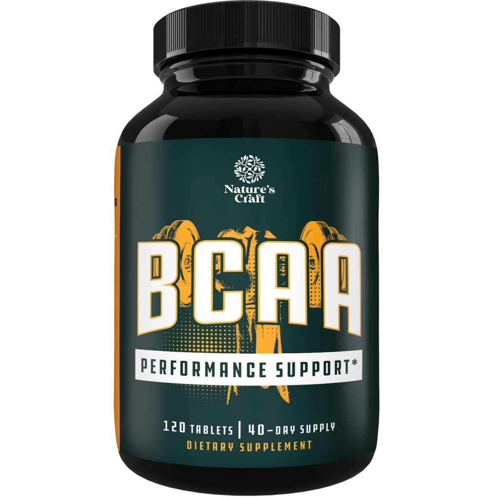 Branch Chain Amino Acids Supplement - Vegan BCAA Tabletten nach Workout Muskel Erholung und Muskelwachstum Unterstützung - verzweigte Kette Aminosäuren Ergänzung für Männer und Frauen Workout Erholung 120 Zähler