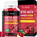 Totaria Keto ACV Gummies - 2000mg Apfel Apfel Apfel Apfelegar Gummie Zuckerfreie Unterstützung Stature Gesundheit mit Probiotics, B12, Keto Ergänzungen für Frauen & Männer, 60 Zähler