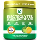 Keppi Elektrolyte Pulver – Lemon Lime Flavor 50 Servierungen – Keine Zucker Hydration Ergänzung mit Kalium, Magnesium, Natrium – Keto, Vegan, Fasting-Friendly, Zero Calorie Elektrolyt Getränk