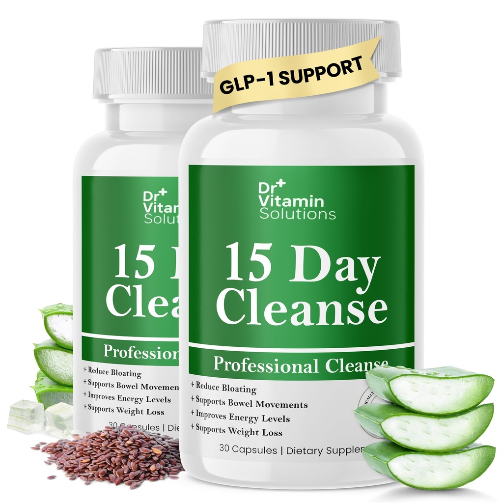 15 Tage Gut Cleanse Detox für Frauen w/ GLP-1 Unterstützung - Natürliche Colon & Detox Cleanse für Gewichtsverlust - Bloating & Constipation Relief - Flushes Toxins & unterstützt Immunität - 60 Ct.