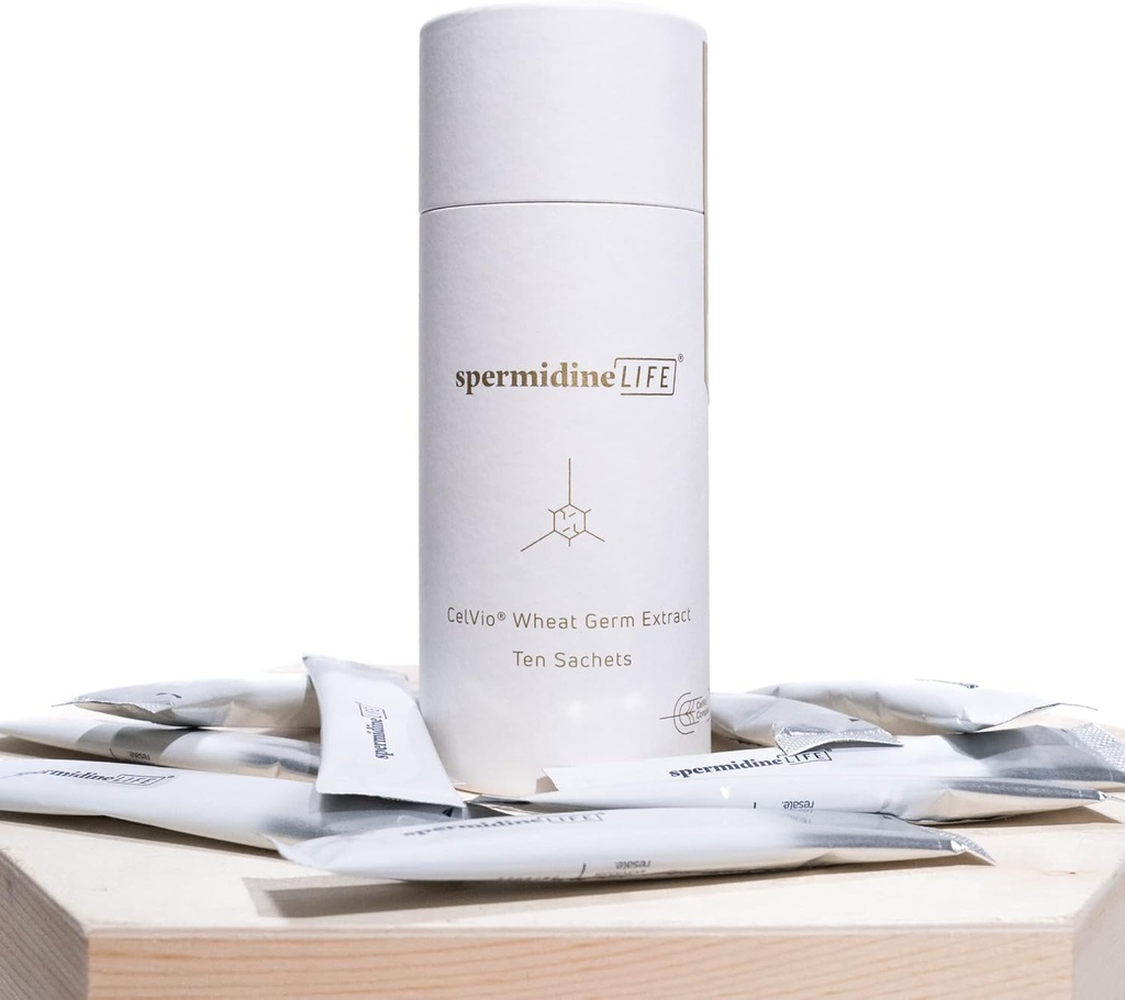 LONGÉVITÉ LABS + spermidineLIFE Pro+ 4300mg, Supplément naturel, à base végétale, extrait de germe de blé à forte teneur en spermidine, végétalien-friendly, 10 sachets (paquet de 1)