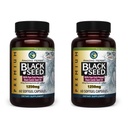 Erstaunliche Kräuter Premium Schwarz Samen Öl Kapseln - Hohe Potenz, kalt gepresst Nigella Sativa Aids in Verdauungs-Gesundheit, Immununterstützung & Gehirn Funktion - 60 Count, 1250mg (Pack von 2)