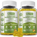 Kreatin Monohydrate Gummie, Kreatin für Männer & Frauen, Kaubare Kreatin für Fokussierung und Ausdauer, 5g Kreatin pro Servierung, Sugar-Free, 120 Count