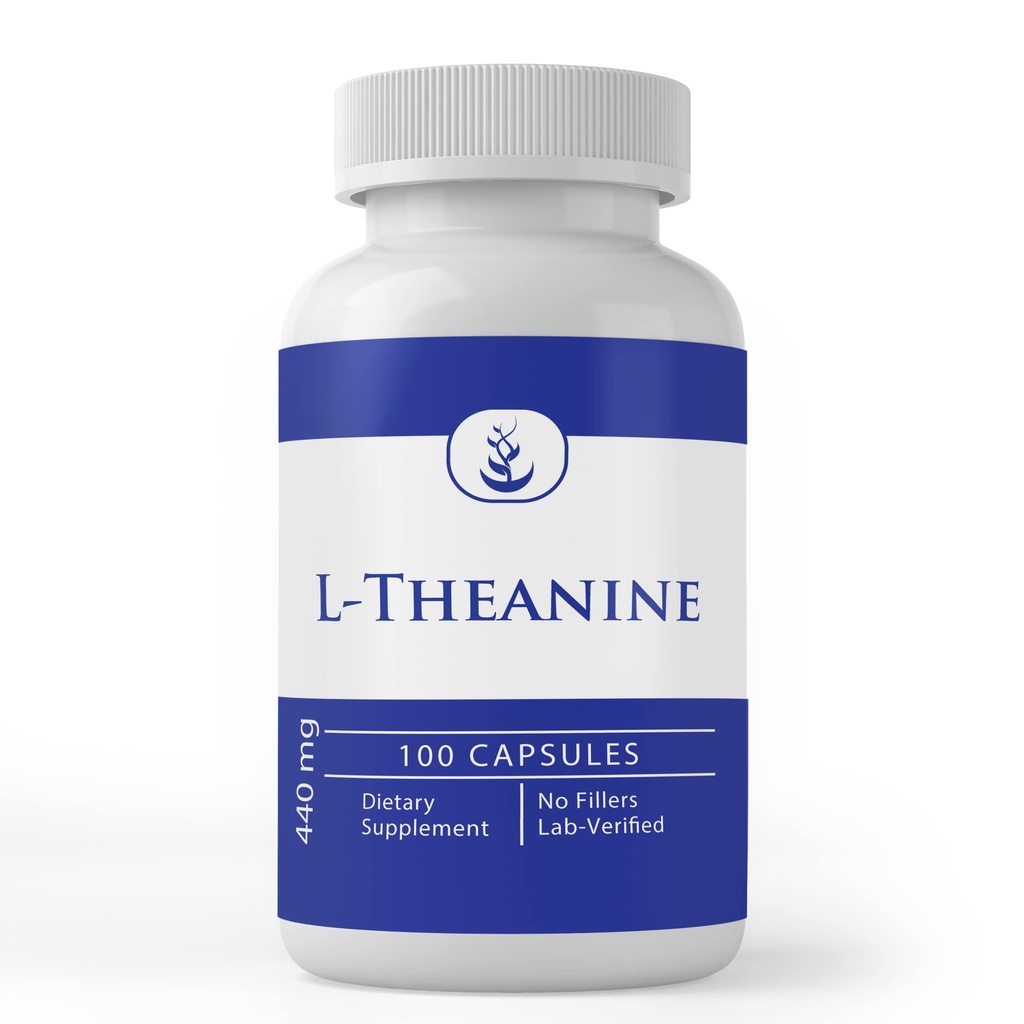Pure Original Zutaten L-Theanin, (100 Kapseln) Immer rein, keine Additive oder Füllstoffe, Lab Verifiziert