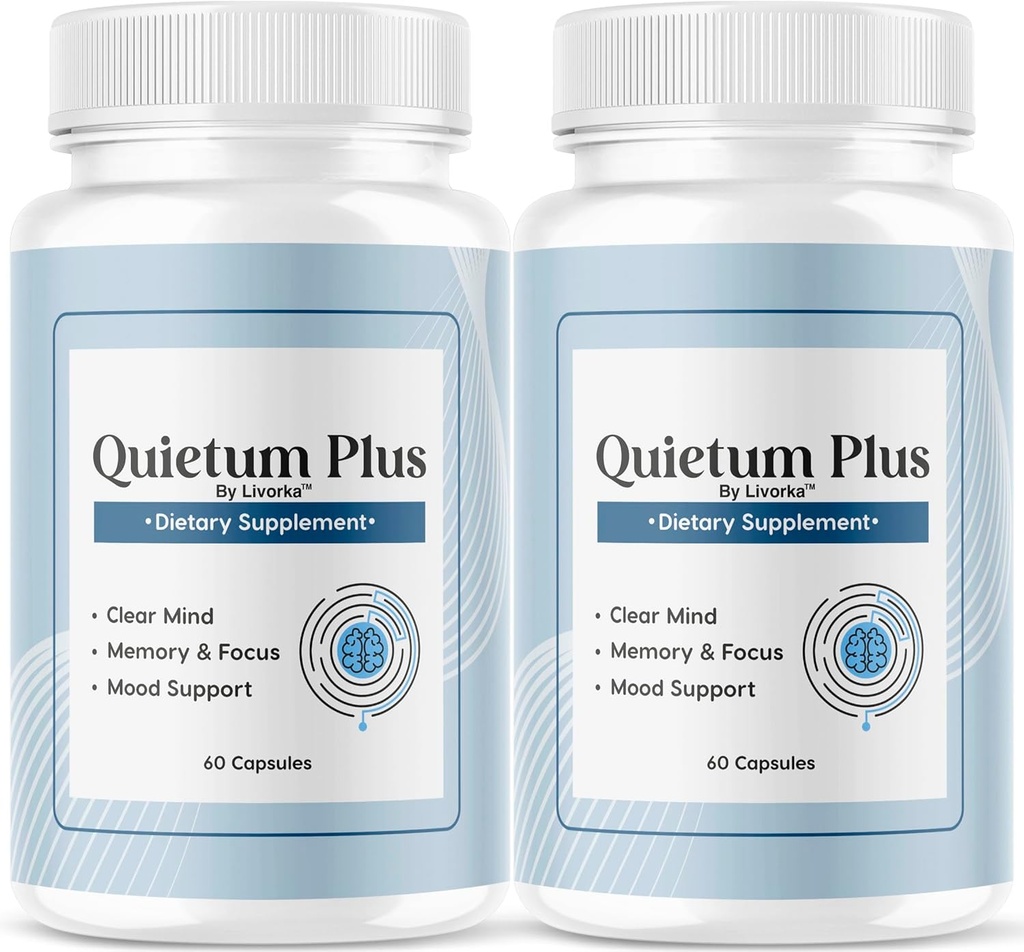 (2 Pack) Quietum Plus - Formule de supplément officiel Quietum Plus, Original Quietum Plus Avis, Toutes les formules naturelles QuietumPlus pour une oreille saine, 120 capsules pendant 2 mois