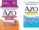 AZO Bladder Control avec Go-Less® & Weight Management Complément alimentaire et probiotiques quotidiens complets d'équilibre féminin pour les femmes, cliniquement prouvés pour aider à protéger