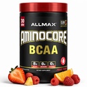 ALLMAX Nutrition AMINOCORE BCAA Powder, 8.18 Gramm Aminosäuren, Intra und Post Workout Recovery Drink, Glutenfrei, Obst-Punch, 315 g