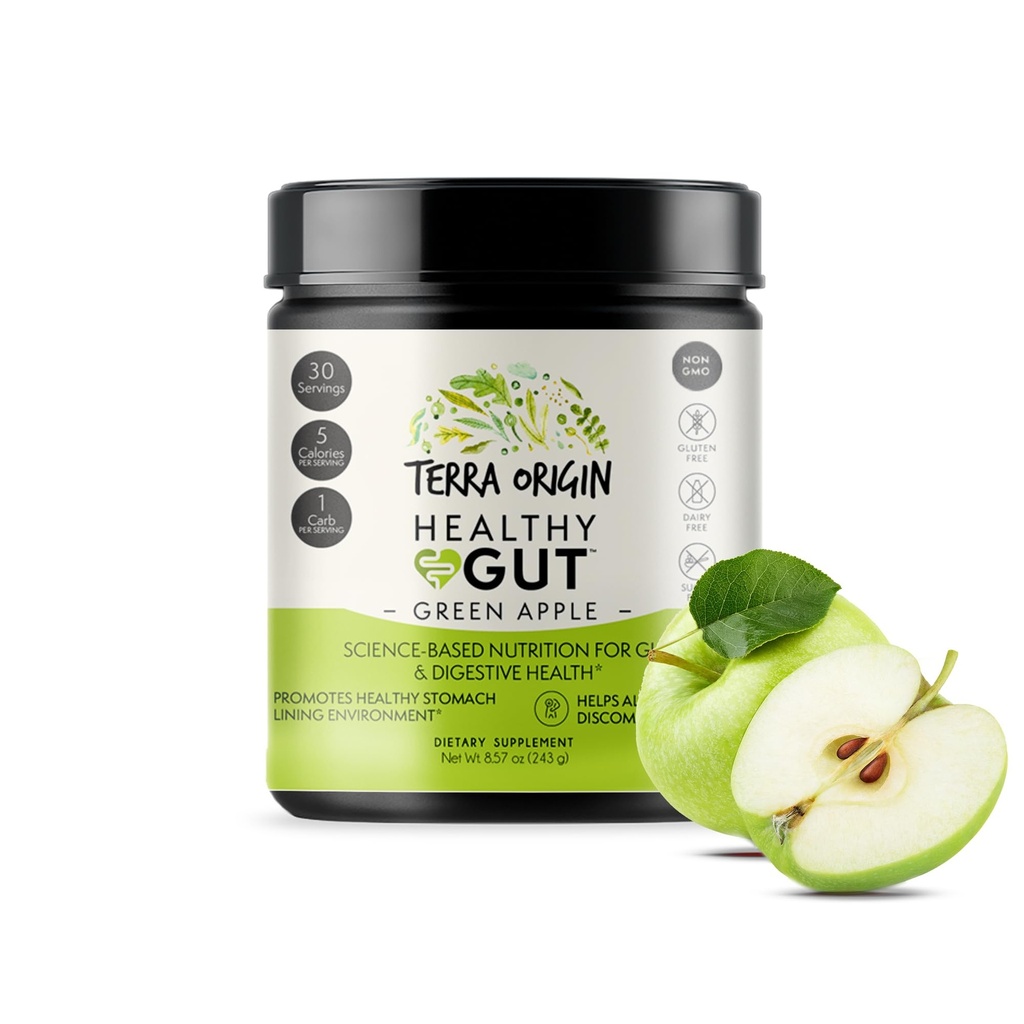 Gesundes Gut Green Apple | 30-Servings mit L-Glutamin, Zink, Glucosamin, Slippery Elm Bark, Marshmallow Root und mehr!