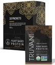 Truvani Vegan Pea Protein Pulver | Schokolade | 20g Bio-Pflanzen basiertes Protein | Single Servieren Reisepakete | 10 Servierungen | Keto | Gluten & Dairy Free | Low Carb | Kein hinzugefügt Zucker