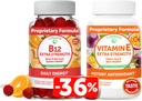 Lunakai Vitamin B12 und Vitamin E Gummie Bundle - 3000 mcg Gummi für Erwachsene Energieunterstützung und Knochengesundheit - 250 mg 1000 iu natürliche VIT E Plus C Ergänzungen