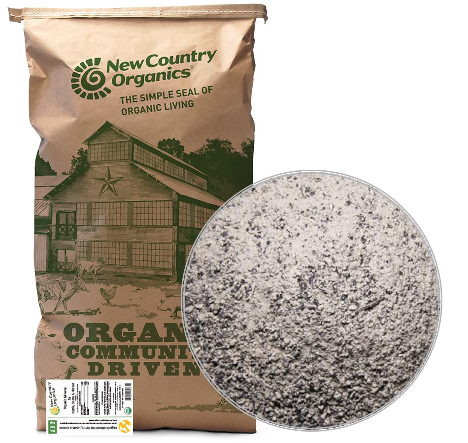 New Country Organics I Complément de Kelp biologique pour bovins, chèvres et chevaux I Certifié biologique non-OGM, mélange minéral naturel I poudre de Kelp de mer avec le calcium et le phosphore essentiels I 40 lbs