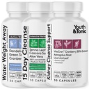 Total Body Cleanse Detox für Frauen und Männer zu spülen aus Restabfälle & Überschüssiges Wasser Gewicht | Colon Kidney Urinary Tract & Fluid Loss Support | Diuretic Pillen für Belly Bloat & Swelling to Feel Lighter