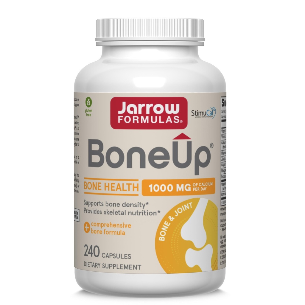 Formules de Jarrow BoneUp pour la densité osseuse - Vitamine D3 et K2, support de calcium, 240 capsules, favorise la nutrition squelettique, jusqu'à 40 jours d'approvisionnement