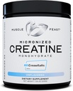 Créavitalis de la fée musculaire Poudre micronisée monohydratée de la créatine de pré-entraînement ou de post-entraînement Premium Facile à mélanger, sans gluten, sans danger et pur, certifié Kosher (200g) 66 portions, non aromatisé