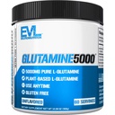 Pure Vegan L-Glutamine Supplément en poudre - Evluution Nutrition Booster à oxyde nitrique 5g L Supplément de glutamine pour la récupération après entraînement Pompes améliorées Gut Santé Énergie et immunité - Non aromatisé